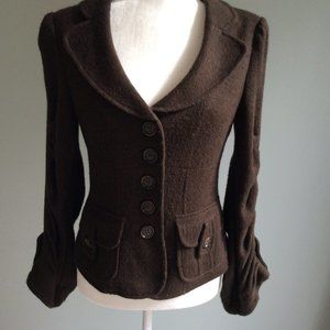 Nanette Lepore Fitted Blazer Brown M